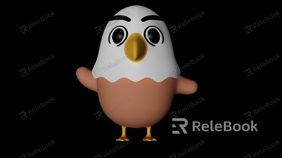 cartoon chicken bird model