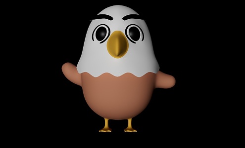 cartoon chicken bird 3d model