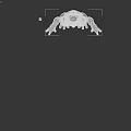 Mythical Fantasy Creature Character With Spiked Head Textured Skin And Furry Legs Holding Wooden Staff