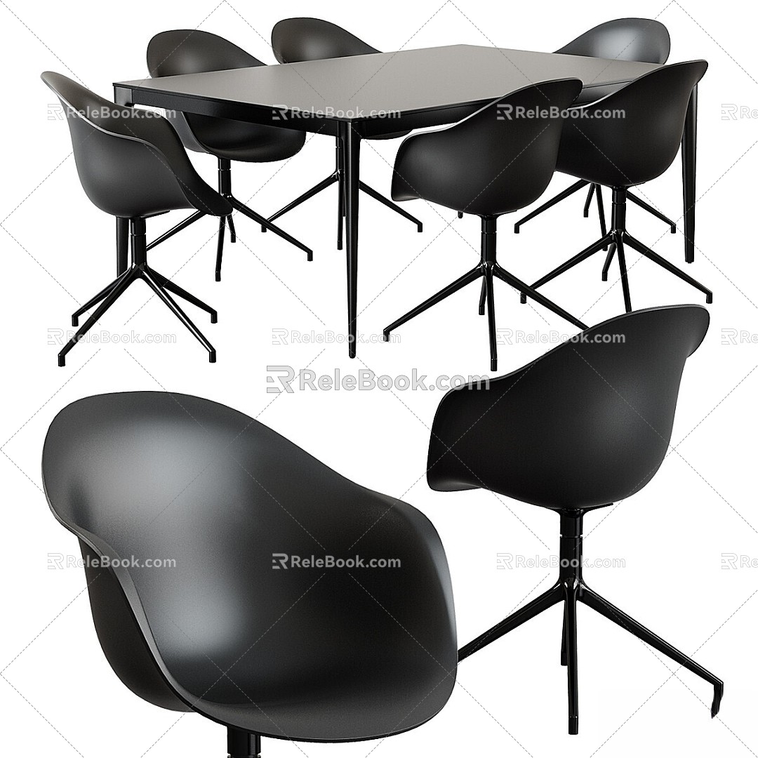 Table and chair combination BoConcept Torino Adelaide desk office 3d model