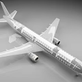 Boeing 757 aircraft structure aircraft engine structure 3d model