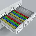 White Filing Cabinets With Multiple Drawers And Compartment Storage Design