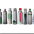 Assorted Bottled Beverages With Various Brands And Colorful Labels On