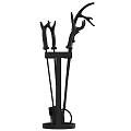 Classic Fireplace Tools Set With Iron Poker Tongs Shovel And Stand