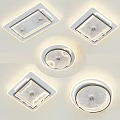 Modern Air Conditioner Fans With Square And Round Shapes For Home Cooling