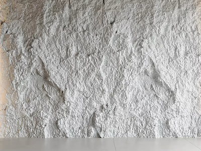 White Rough Textured Background Wall With Natural Surface For Modern Interior Design 3d model