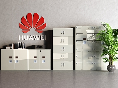 File Cabinet Folder Copier Huawei 3d model