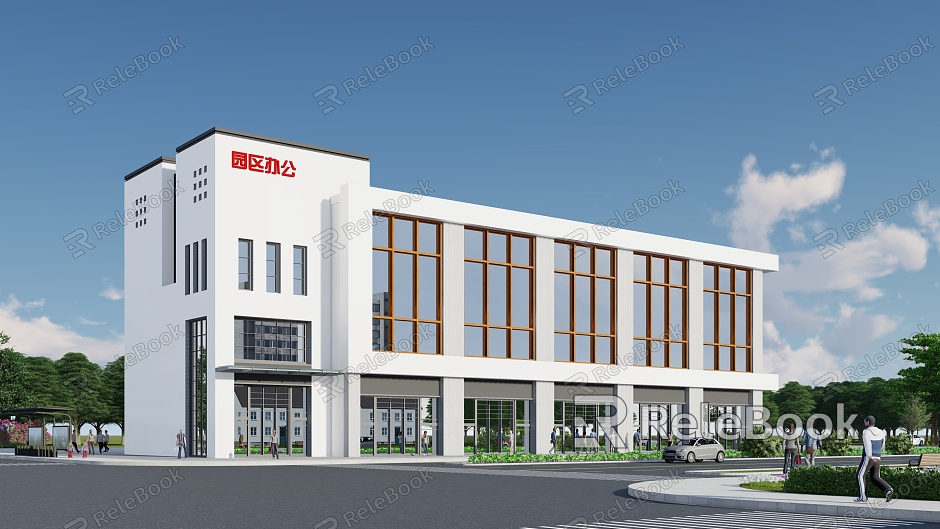 Modern Multi-storey Office Building Industrial Park Office Building Comprehensive Office Building model