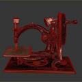 Vintage Sewing Machine With Wooden Base And Classic Design For Daily Use