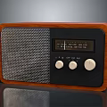 Vintage Radio With Wooden Case Mesh Speaker And FM AM Dial Knobs