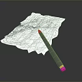 Hand Drawn Paper Sheets With Colored Tip Pencil For Daily Sketching And Writing