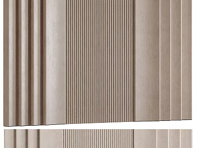 Modern Textured Wall Decor With Various Panel Patterns And Styles 3d model
