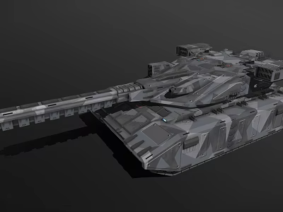 Modern Military Tank With Camouflage Armor Long Cannon And Detailed 3D Design 3d model