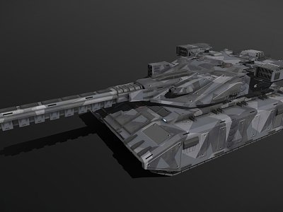 Sci-fi siege tank model