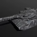 Modern Military Tank With Camouflage Armor Long Cannon And Detailed 3D Design