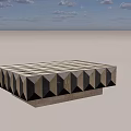 Modern Geometric Marble Inlay Sofa and Coffee Table Set With Stylish Design and Sturdy Base