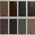 Modern Furniture Leather Component Panels Featuring Various Colors And Round Knobs 3d model