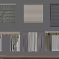 Various Curtain and Blind Styles with Different Designs for Home Window Decor 3d model