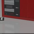 Vintage Red Radio With Cassette Tape Portable Design And Front Panel Controls
