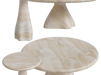 CB2 Espira Milky White Round Table model