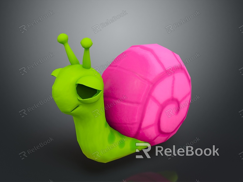 Snail Cartoon Snail Snail Small Snail Reptile Cold Blooded Animal Reptile model