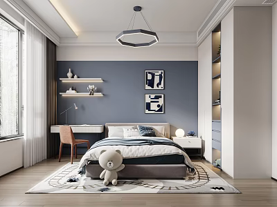 Modern Children's Room Ye Gongzi Boys and Girls Room 3d model