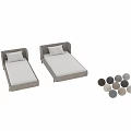 Modern Upholstered Single Bed With Curved Headboard Wooden Legs And Color Options