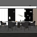 Modern Restaurant Interior With Round Dining Table Grey Chairs And Large Windows