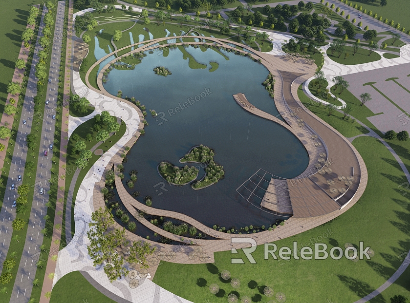 Ecological Park Wetland Landscape model