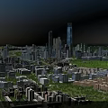 Aerial Planning of Modern Cityscape With Tall Skyscrapers Urban Buildings and Green Spaces
