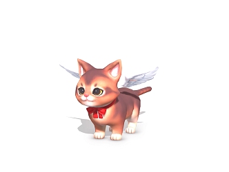 Cute kitten cartoon kitten anime kitten 3d model