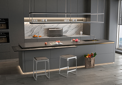 Open kitchen Modern kitchen 3d model