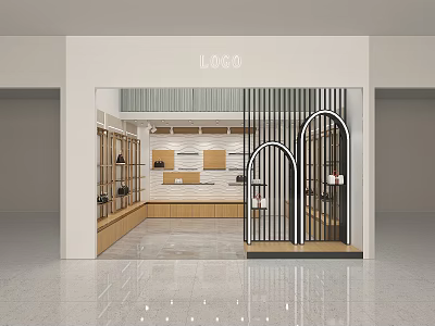 Modern Bag Shop Bag Shop 3d model