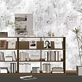 Modern Bookshelf Floor Bookshelf Bookcase 3d model