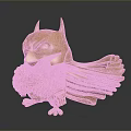 Golden Stylized Batman Figurine Featuring Bat Ears Muscular Torso And Flowing Cape