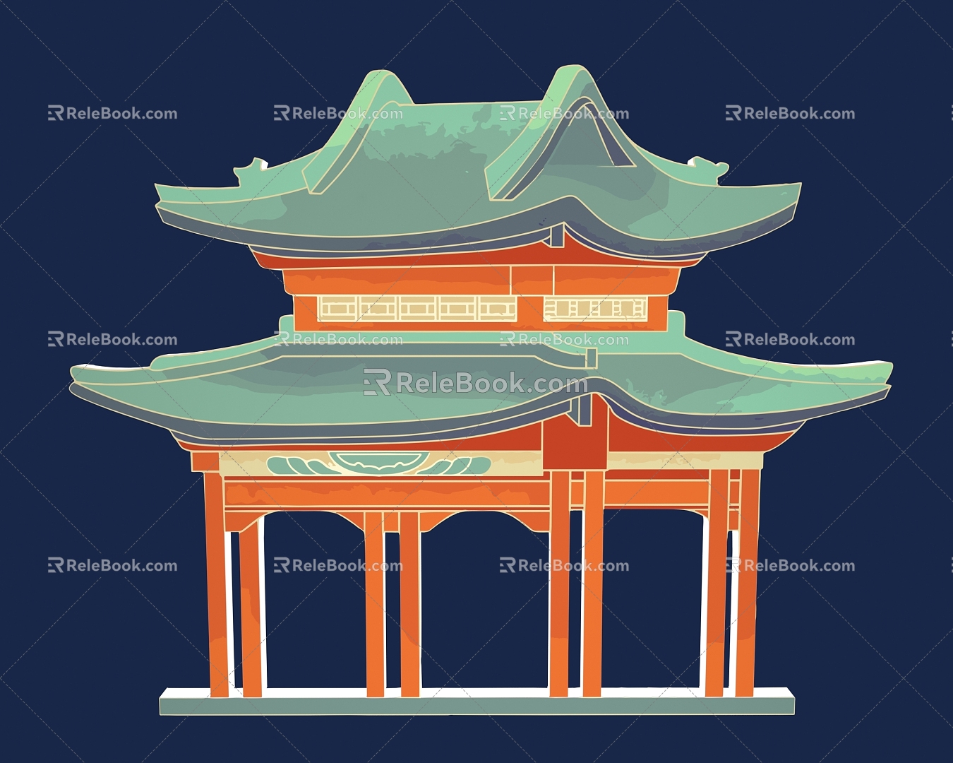 Architecture New Architecture National Tide Architecture Architecture Ancient Architecture Drum Tower Temple of Heaven Pagoda Zen Temple Buildings Temple 4 3d model