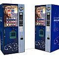 Blue Ice Coffee Vending Machines With Public Accessible Design And Refreshment Options 3d model