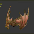 Red Scaly Mythical Dragon Game Movie Character With Large Detailed Wings
