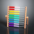 Wooden Abacus With Colorful Rainbow Beads And Sturdy Frame Design