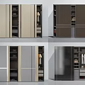 Modern Wardrobe Designs In Various Colors With Storage Compartments And Hanging Areas