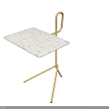 Multifunctional Modern Desk With Orange Metal Frame And White Tabletop Design