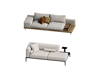 Modern Double Sofa Multiplayer Sofa Combination Sofa 3d model