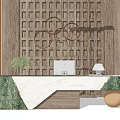 Modern Reception Desk Company Beauty Salon Front Desk Reception Desk Creative Arts Front Desk Reception Desk Reception Desk 3d model