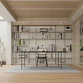 Modern study 3d model
