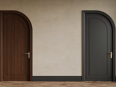 Middle Ancient Style Bedroom Door 3d model