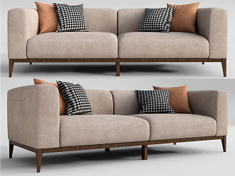 Modern double sofa 3d model