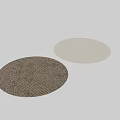 Stylish Beige Round Area Rug With Intricate Patterns And Woven Texture