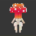 Modern game character mushroom man 3d model