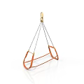 Orange Lifting Sling Design With Metal Chains And Hook For Industrial Use