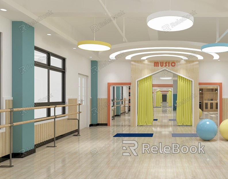 Modern Music Room Kindergarten Music Dance Room model